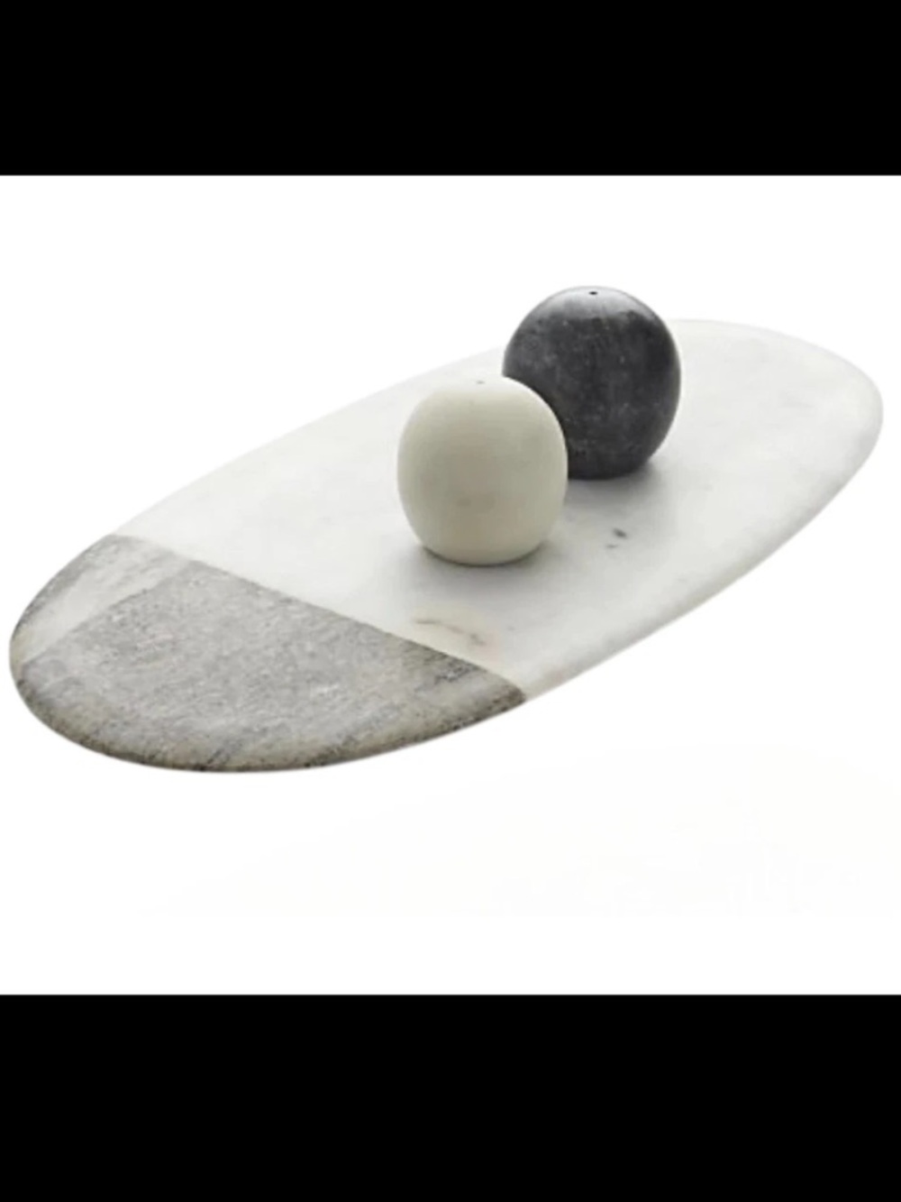 Crate and Barrel Marble Cheese Board gray white